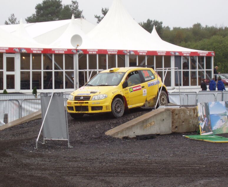 Fiat Punto Abarth action from the 2004 FIA World Rally Championship Wales Rally GB