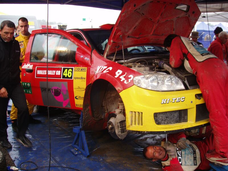 Fiat Punto Abarth action from the 2004 FIA World Rally Championship Wales Rally GB