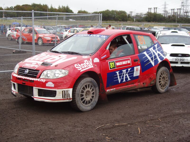 Fiat Punto Abarth action from the 2004 FIA World Rally Championship Wales Rally GB