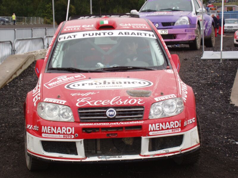 Fiat Punto Abarth action from the 2004 FIA World Rally Championship Wales Rally GB