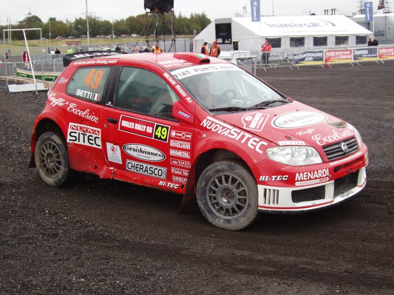 Fiat Punto Abarth action from the 2004 FIA World Rally Championship Wales Rally GB