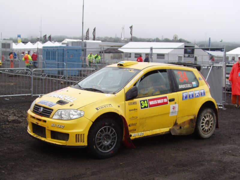 Fiat Punto Abarth action from the 2004 FIA World Rally Championship Wales Rally GB