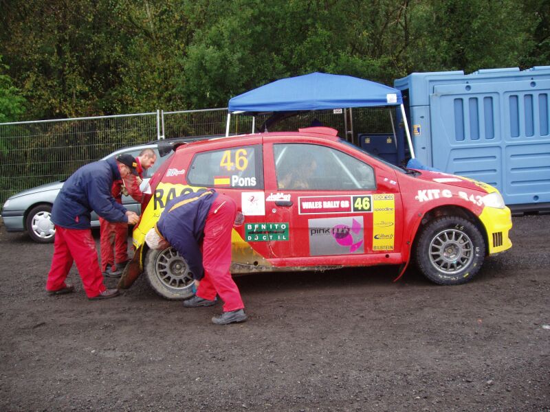 Fiat Punto Abarth action from the 2004 FIA World Rally Championship Wales Rally GB