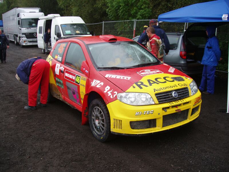 Fiat Punto Abarth action from the 2004 FIA World Rally Championship Wales Rally GB