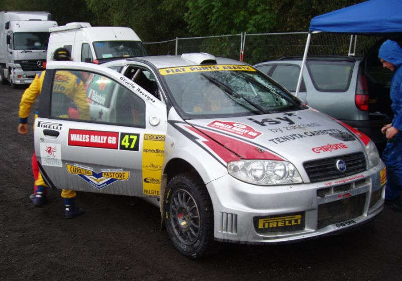 Fiat Punto Abarth action from the 2004 FIA World Rally Championship Wales Rally GB