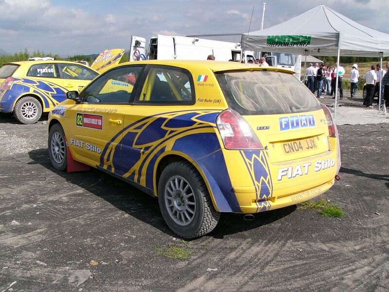 Fiat Stilo Abarth Rally action from the Walters Arena in South Wales