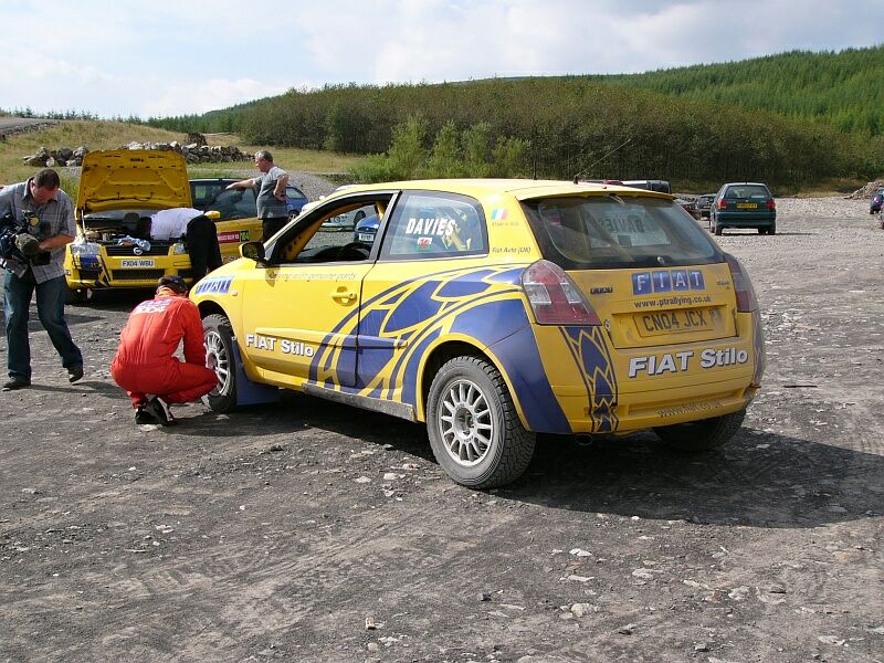 Fiat Stilo Abarth Rally action from the Walters Arena in South Wales