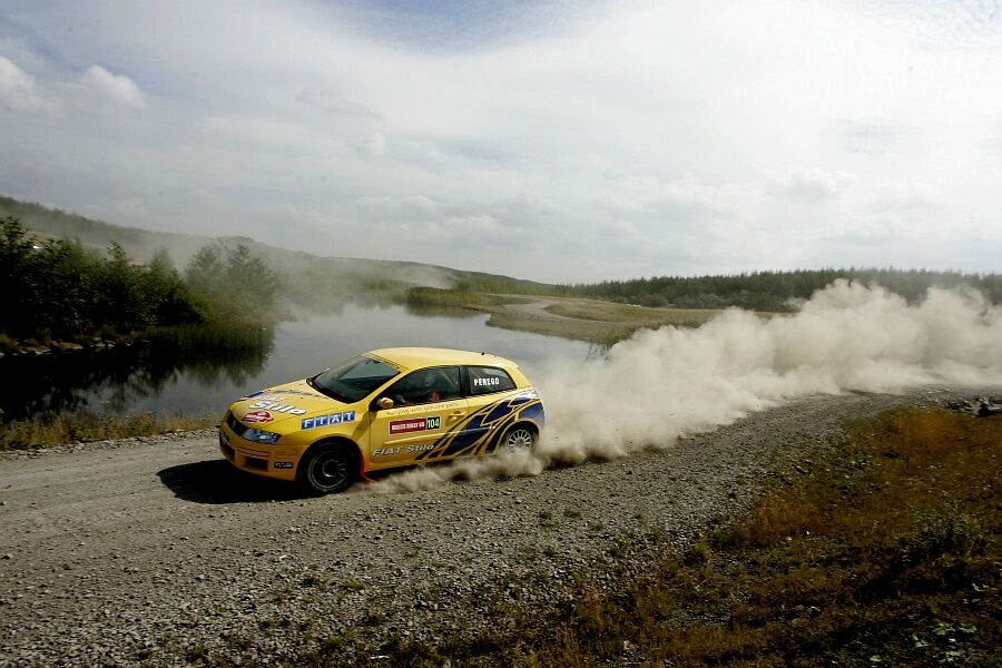 Fiat Stilo Abarth Rally action from the Walters Arena in South Wales