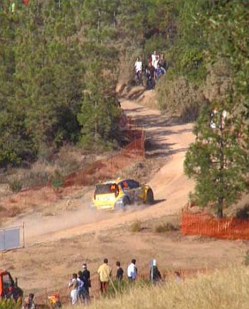 Fiat Punto Abarth rally action from the Rally Italia Sardinia